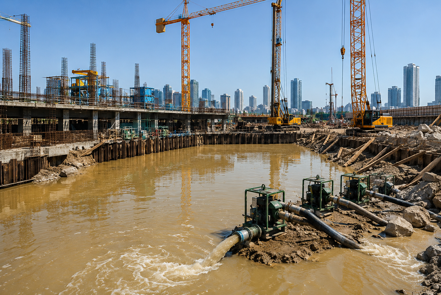 Dewatering at Construction Project